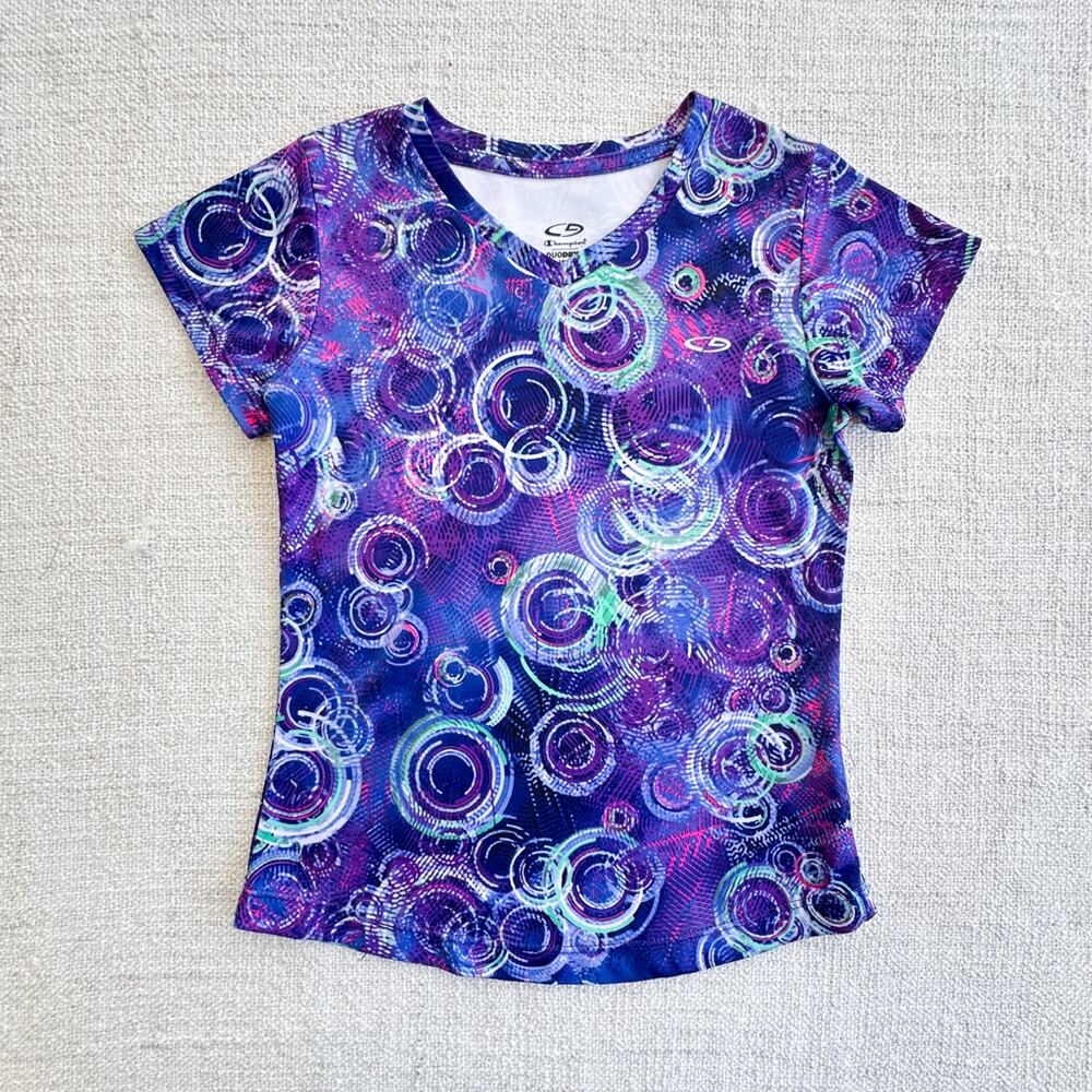 Champion Purple Active V-neck Tee VGUC 6/6X